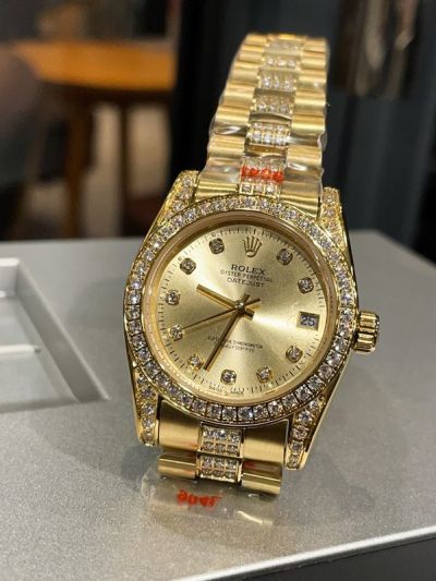 Rolex Datejust Imported Movement 316LSteel 31mm Women Gold Dial Watch rolex presidential diamond bezel replica
